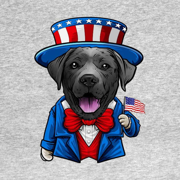 Fourth of July Black Labrador Retriever by whyitsme